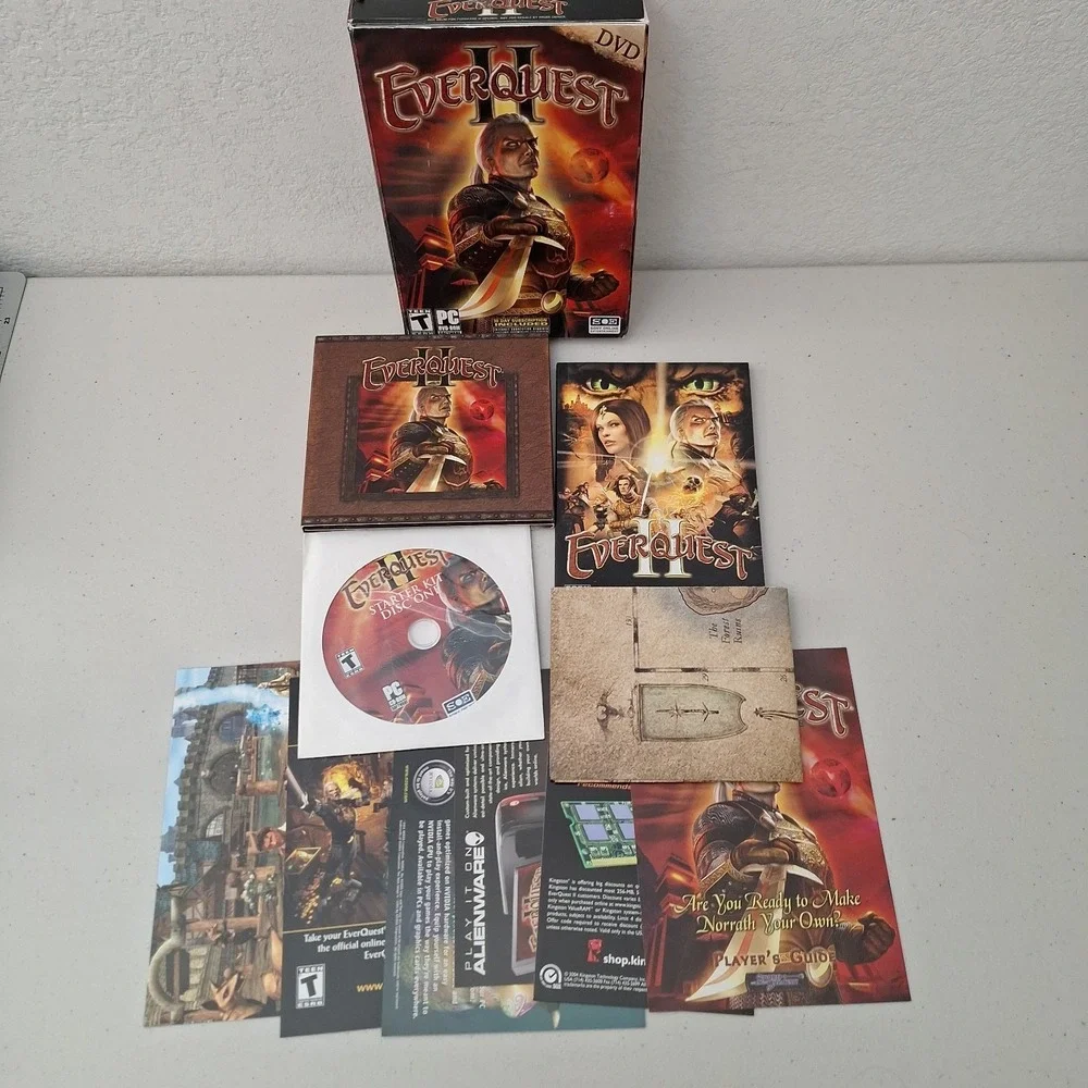 Vtg EverQuest II 2004 Sony PC DVD-ROM Box Set Computer Game- Open Box - COMPLETE